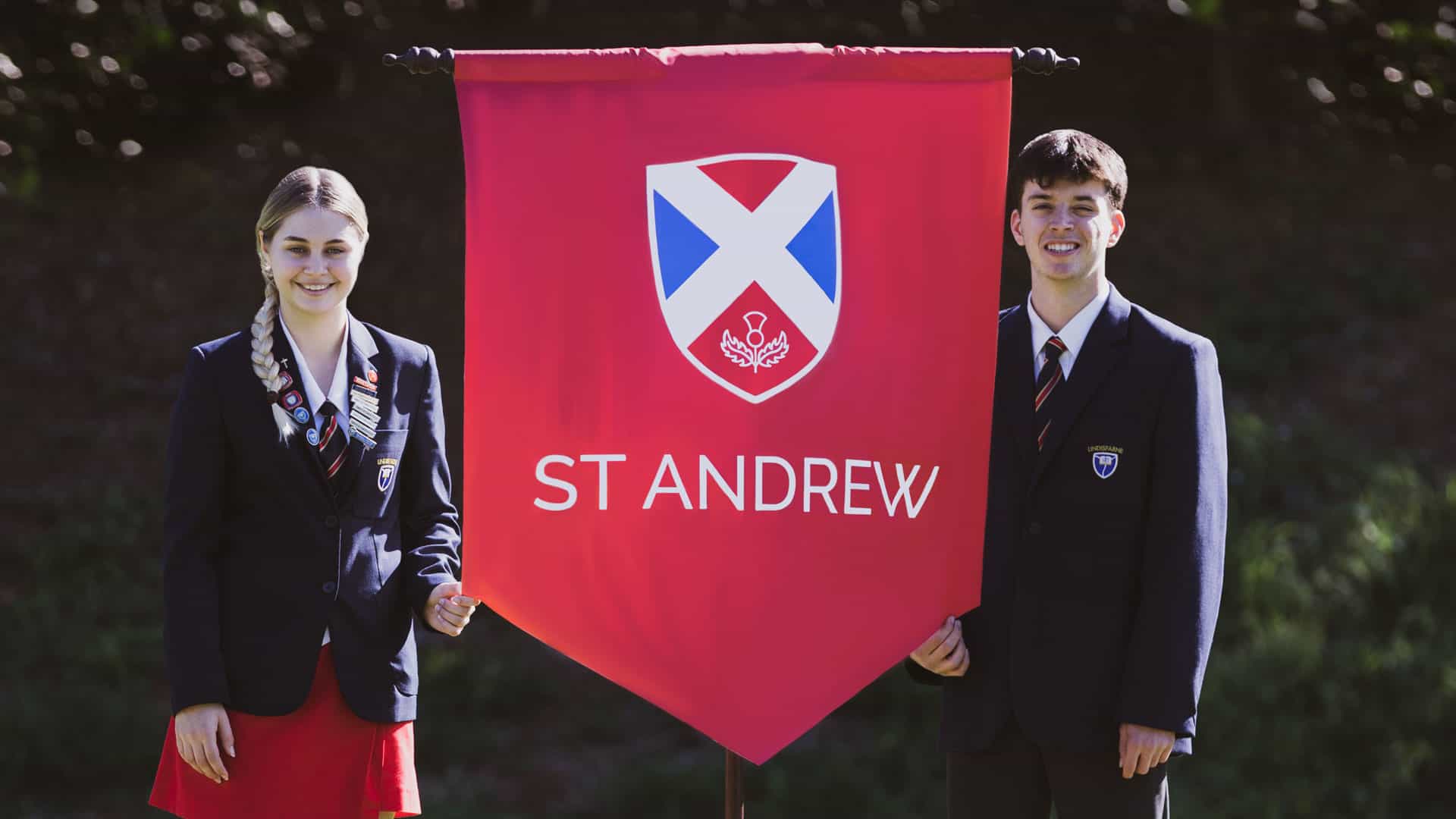 The new St Andrew house banner